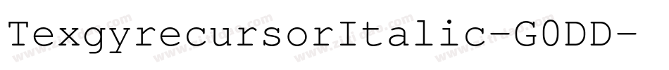TexgyrecursorItalic-G0DD字体转换