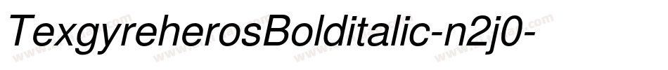 TexgyreherosBolditalic-n2j0字体转换