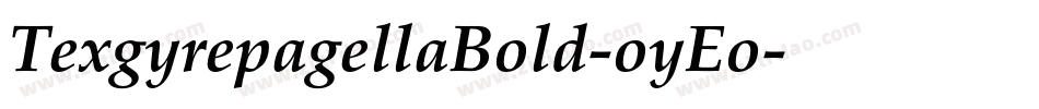 TexgyrepagellaBold-oyEo字体转换