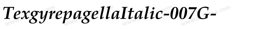 TexgyrepagellaItalic-007G字体转换