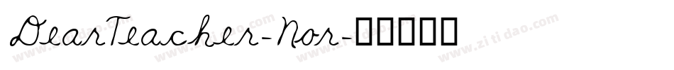 DearTeacher-Nor字体转换