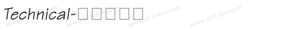 Technical字体转换