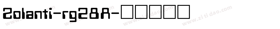 Zolanti-rg28A字体转换