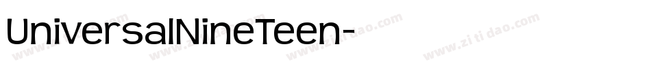 UniversalNineTeen字体转换
