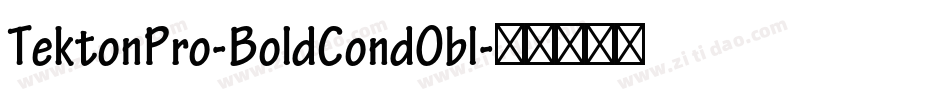 TektonPro-BoldCondObl字体转换