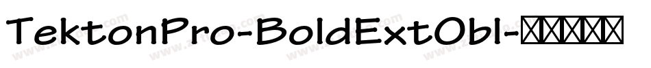 TektonPro-BoldExtObl字体转换