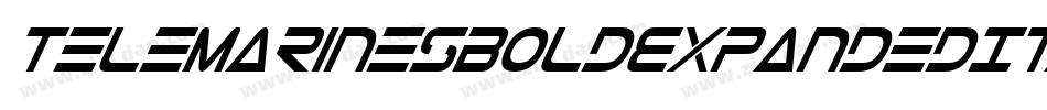 TeleMarinesBoldExpandedItalic-mz6G字体转换