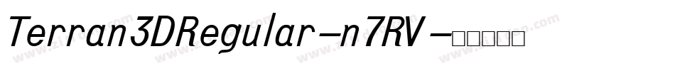 Terran3DRegular-n7RV字体转换