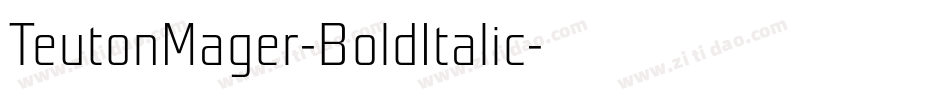 TeutonMager-BoldItalic字体转换