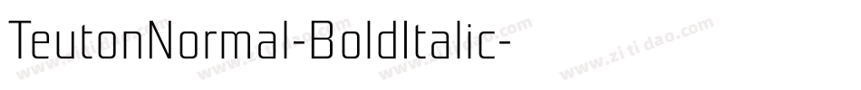 TeutonNormal-BoldItalic字体转换
