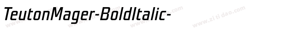 TeutonMager-BoldItalic字体转换