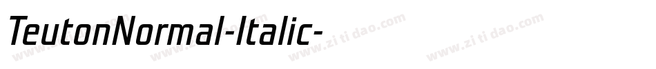 TeutonNormal-Italic字体转换