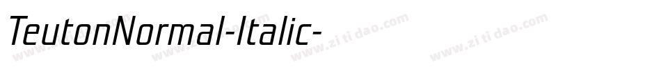 TeutonNormal-Italic字体转换