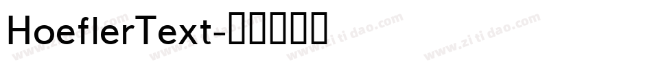 HoeflerText字体转换