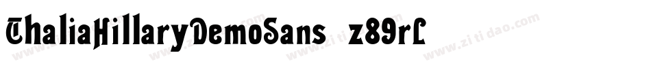 ThaliaHillaryDemoSans-z89rL字体转换