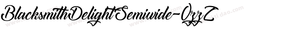 BlacksmithDelightSemiwide-VzzZ字体转换