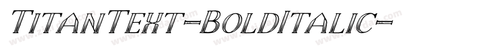 TitanText-BoldItalic字体转换