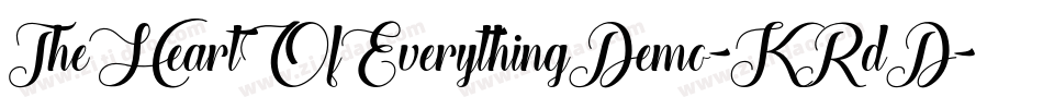 TheHeartOfEverythingDemo-KRdD字体转换 TheHeartOfEverythingDemo-KRdD字体转换