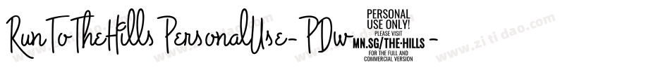 RunToTheHillsPersonalUse-PDw7字体转换