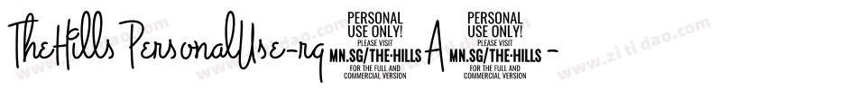 TheHillsPersonalUse-rg3A8字体转换