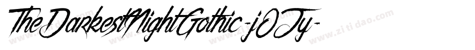 TheDarkestNightGothic-j0Jy字体转换