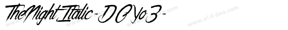 TheNightItalic-DOYo3字体转换