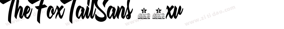 TheFoxTailSans-28xv字体转换