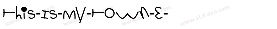 This-Is-My-Town-3字体转换