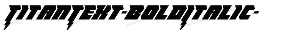 TitanText-BoldItalic字体转换