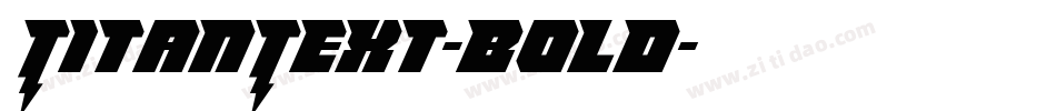 TitanText-Bold字体转换