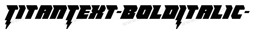 TitanText-BoldItalic字体转换