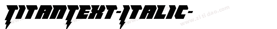 TitanText-Italic字体转换