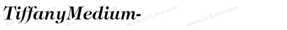 TiffanyMedium字体转换