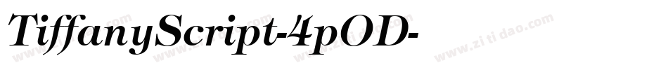 TiffanyScript-4pOD字体转换
