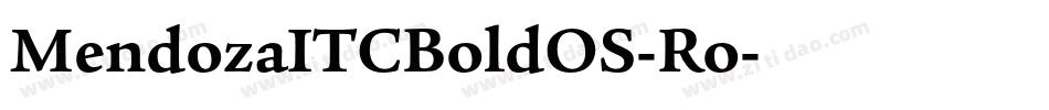 MendozaITCBoldOS-Ro字体转换