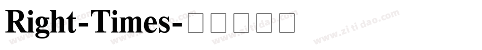 Right-Times字体转换