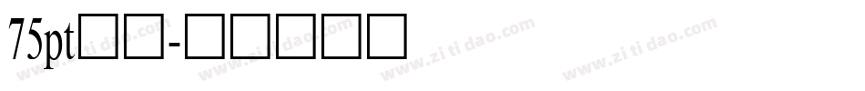 75pt宋体字体转换