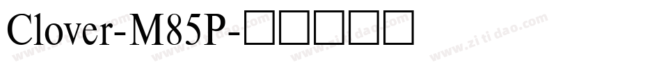 Clover-M85P字体转换