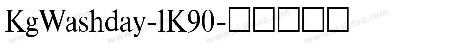 KgWashday-lK90字体转换