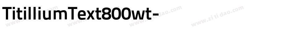 TitilliumText800wt字体转换