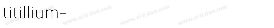 titillium字体转换
