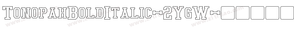 TonopahBoldItalic-2YgW字体转换 TonopahBoldItalic-2YgW字体转换