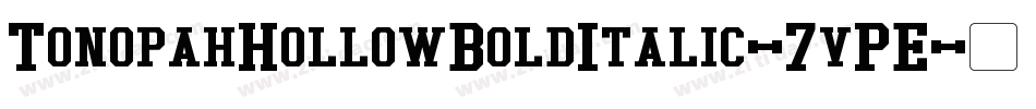 TonopahHollowBoldItalic-7vPE字体转换