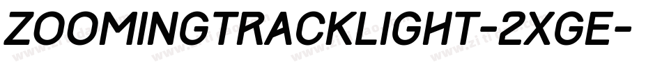 ZoomingTrackLight-2Xge字体转换