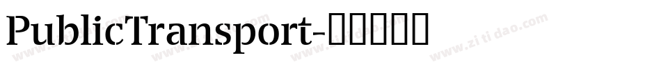 PublicTransport字体转换