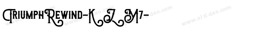 TriumphRewind-KZM7字体转换