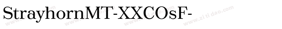 StrayhornMT-XXCOsF字体转换