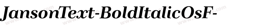 JansonText-BoldItalicOsF字体转换
