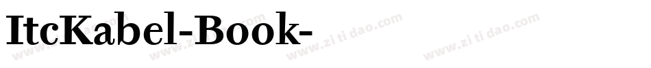 ItcKabel-Book字体转换