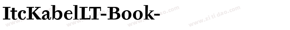 ItcKabelLT-Book字体转换